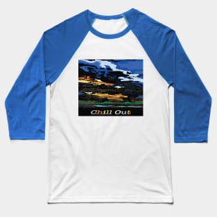 Chill out retro sky sun and sea beautiful natural Baseball T-Shirt